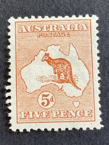 1913 Kangaroo & Map 5d (five-pence) stamp